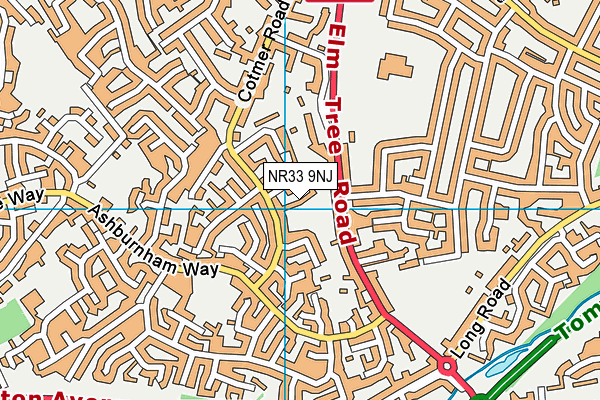 NR33 9NJ map - OS VectorMap District (Ordnance Survey)
