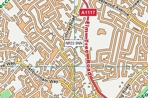 NR33 9NN map - OS VectorMap District (Ordnance Survey)