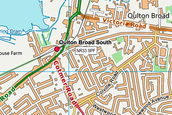 NR33 9PF map - OS VectorMap District (Ordnance Survey)
