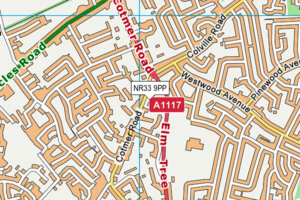 NR33 9PP map - OS VectorMap District (Ordnance Survey)