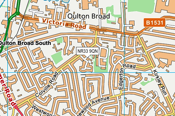 NR33 9QN map - OS VectorMap District (Ordnance Survey)
