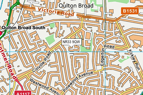 NR33 9QW map - OS VectorMap District (Ordnance Survey)