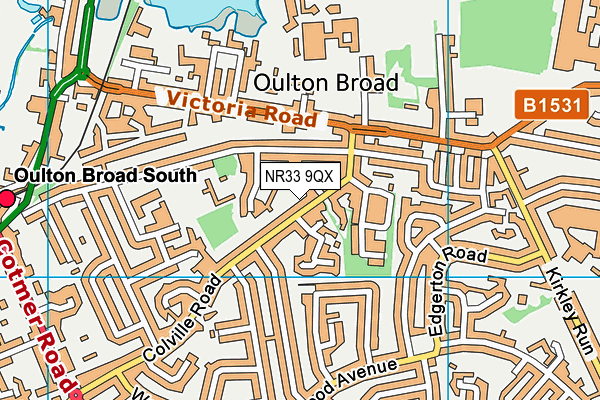 NR33 9QX map - OS VectorMap District (Ordnance Survey)