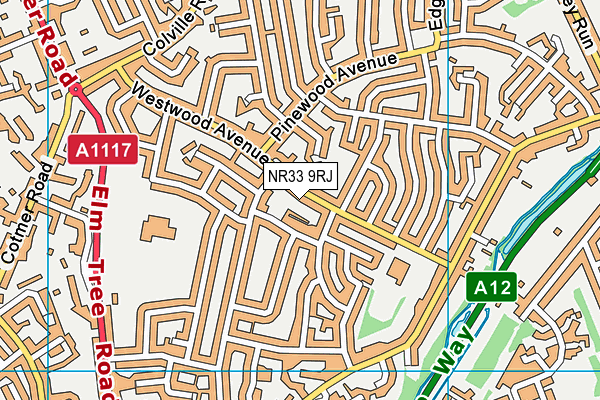 NR33 9RJ map - OS VectorMap District (Ordnance Survey)