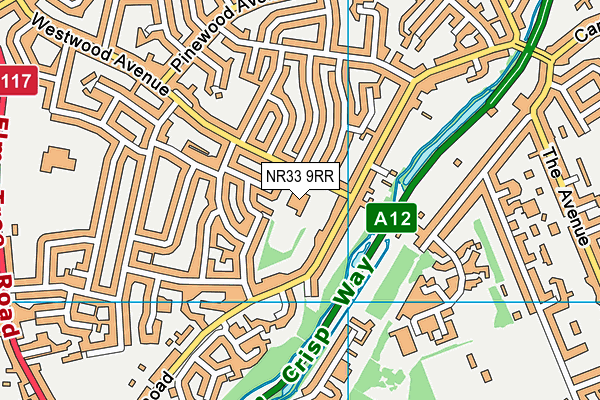 Westwood Primary School map (NR33 9RR) - OS VectorMap District (Ordnance Survey)