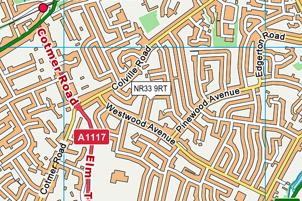 NR33 9RT map - OS VectorMap District (Ordnance Survey)
