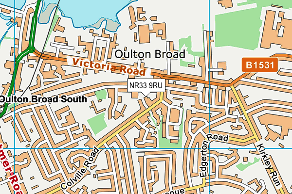 NR33 9RU map - OS VectorMap District (Ordnance Survey)