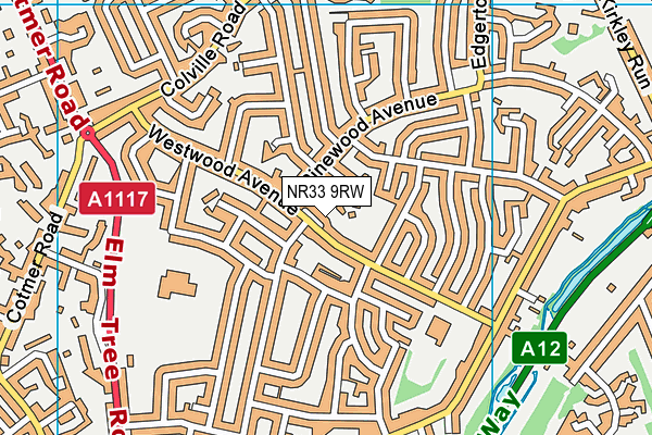 NR33 9RW map - OS VectorMap District (Ordnance Survey)