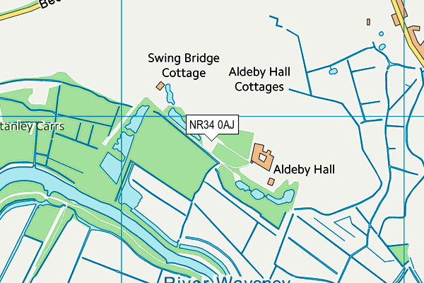 NR34 0AJ map - OS VectorMap District (Ordnance Survey)