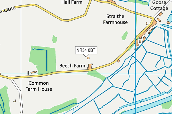 NR34 0BT map - OS VectorMap District (Ordnance Survey)