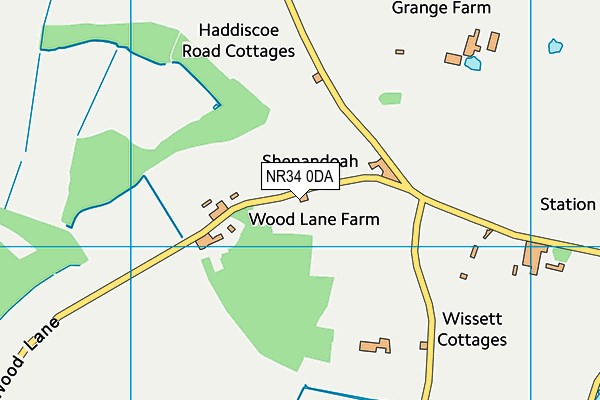 NR34 0DA map - OS VectorMap District (Ordnance Survey)