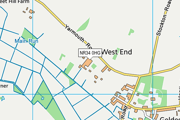 NR34 0HG map - OS VectorMap District (Ordnance Survey)