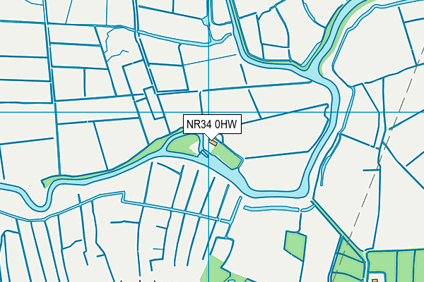NR34 0HW map - OS VectorMap District (Ordnance Survey)