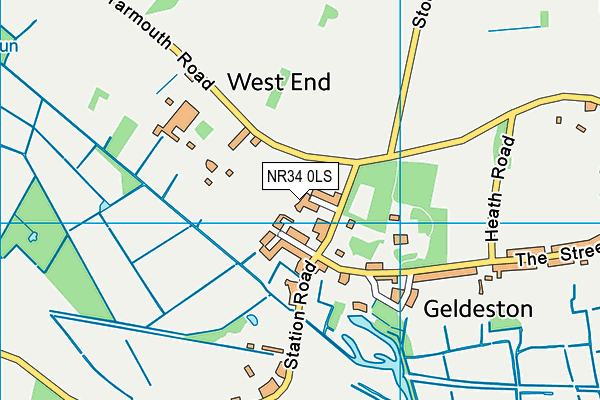 NR34 0LS map - OS VectorMap District (Ordnance Survey)