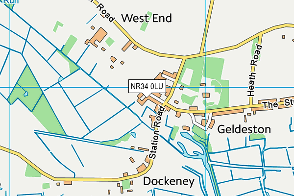 NR34 0LU map - OS VectorMap District (Ordnance Survey)