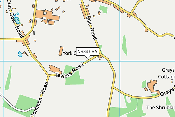 NR34 0RA map - OS VectorMap District (Ordnance Survey)
