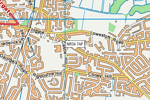 NR34 7AF map - OS VectorMap District (Ordnance Survey)