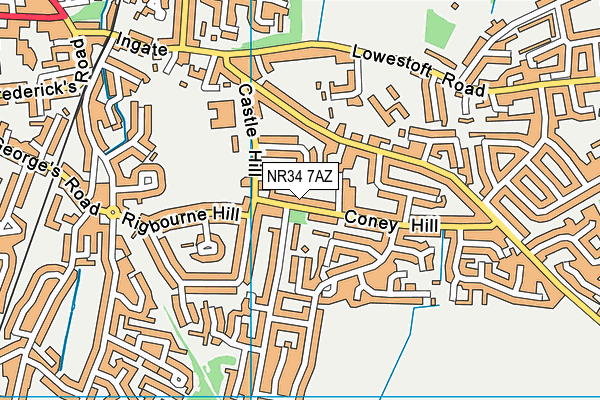 NR34 7AZ map - OS VectorMap District (Ordnance Survey)