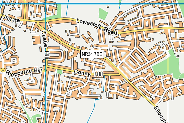 NR34 7BE map - OS VectorMap District (Ordnance Survey)