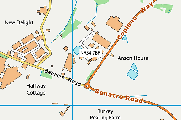 NR34 7BF map - OS VectorMap District (Ordnance Survey)