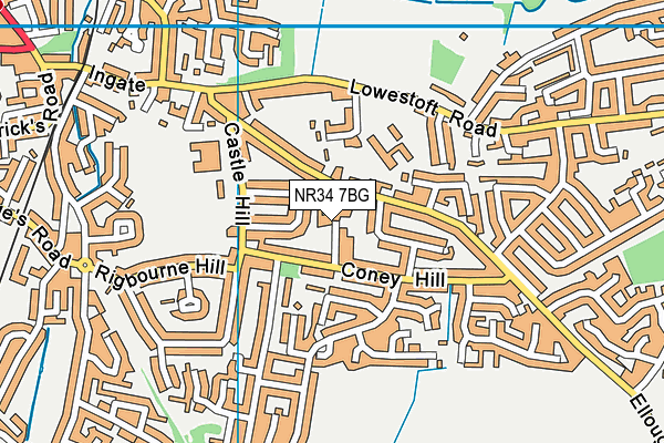 NR34 7BG map - OS VectorMap District (Ordnance Survey)