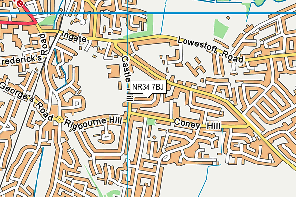 NR34 7BJ map - OS VectorMap District (Ordnance Survey)