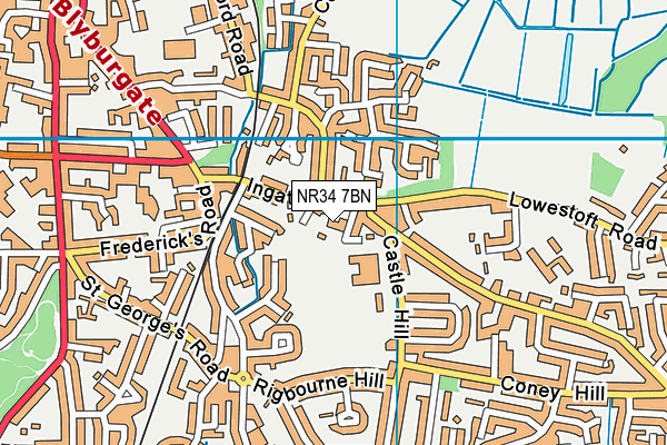 NR34 7BN map - OS VectorMap District (Ordnance Survey)