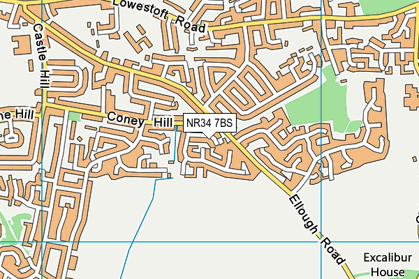 NR34 7BS map - OS VectorMap District (Ordnance Survey)