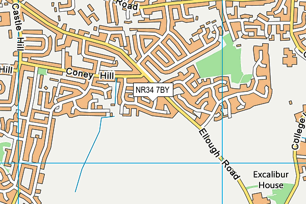 NR34 7BY map - OS VectorMap District (Ordnance Survey)
