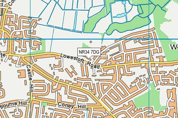 NR34 7DG map - OS VectorMap District (Ordnance Survey)
