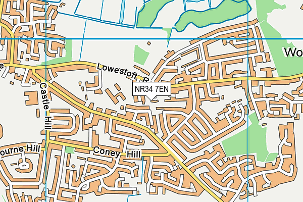 NR34 7EN map - OS VectorMap District (Ordnance Survey)