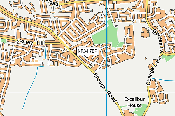 NR34 7EP map - OS VectorMap District (Ordnance Survey)