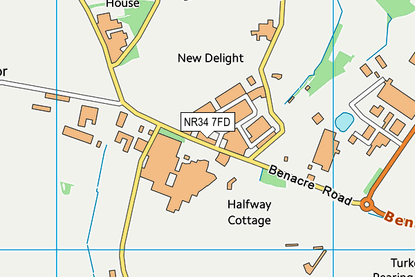NR34 7FD map - OS VectorMap District (Ordnance Survey)