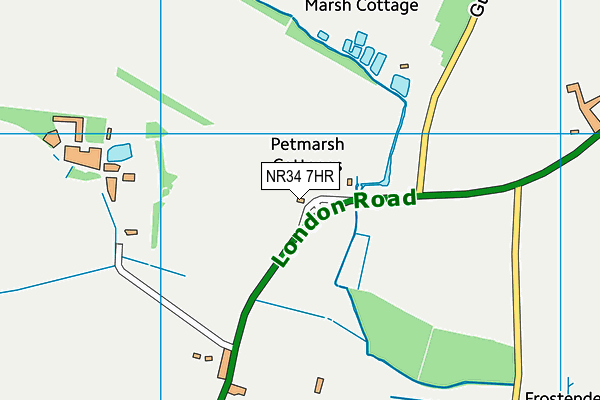 NR34 7HR map - OS VectorMap District (Ordnance Survey)