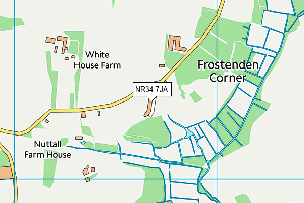 NR34 7JA map - OS VectorMap District (Ordnance Survey)