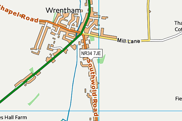 Map of HORSE AND GROOM (WRENTHAM) LIMITED at district scale