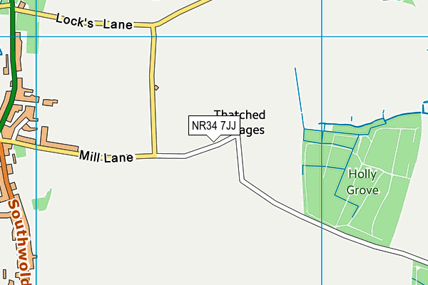 NR34 7JJ map - OS VectorMap District (Ordnance Survey)