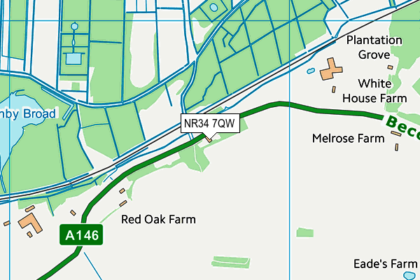NR34 7QW map - OS VectorMap District (Ordnance Survey)