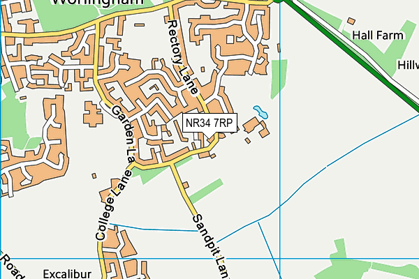 NR34 7RP map - OS VectorMap District (Ordnance Survey)