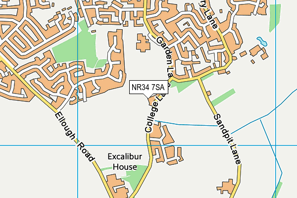 NR34 7SA map - OS VectorMap District (Ordnance Survey)