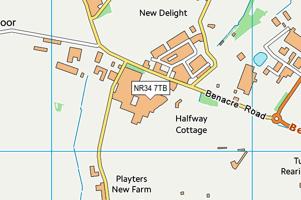 NR34 7TB map - OS VectorMap District (Ordnance Survey)