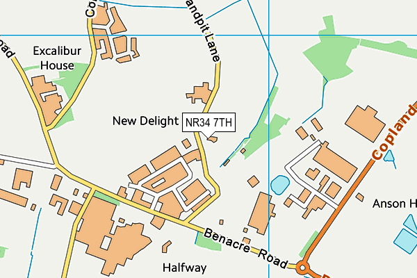 NR34 7TH map - OS VectorMap District (Ordnance Survey)