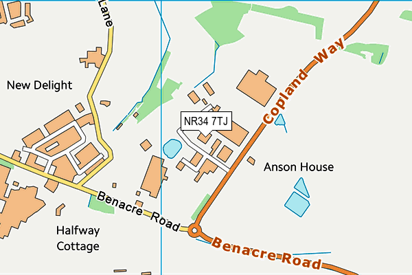 NR34 7TJ map - OS VectorMap District (Ordnance Survey)