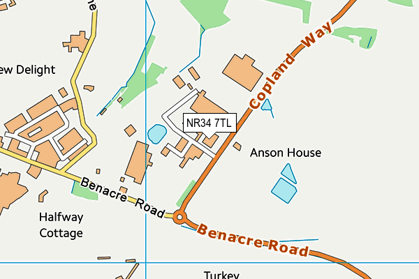 NR34 7TL map - OS VectorMap District (Ordnance Survey)