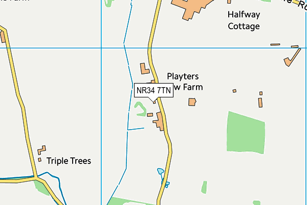 NR34 7TN map - OS VectorMap District (Ordnance Survey)