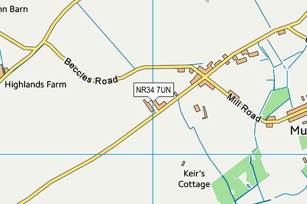 NR34 7UN map - OS VectorMap District (Ordnance Survey)