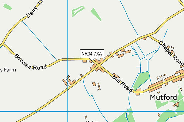 NR34 7XA map - OS VectorMap District (Ordnance Survey)