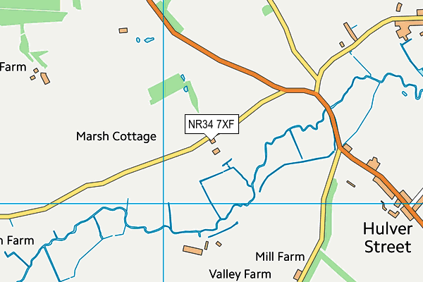 NR34 7XF map - OS VectorMap District (Ordnance Survey)