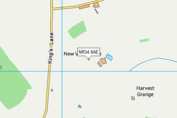NR34 8AE map - OS VectorMap District (Ordnance Survey)