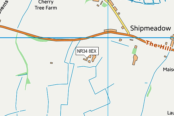 NR34 8EX map - OS VectorMap District (Ordnance Survey)